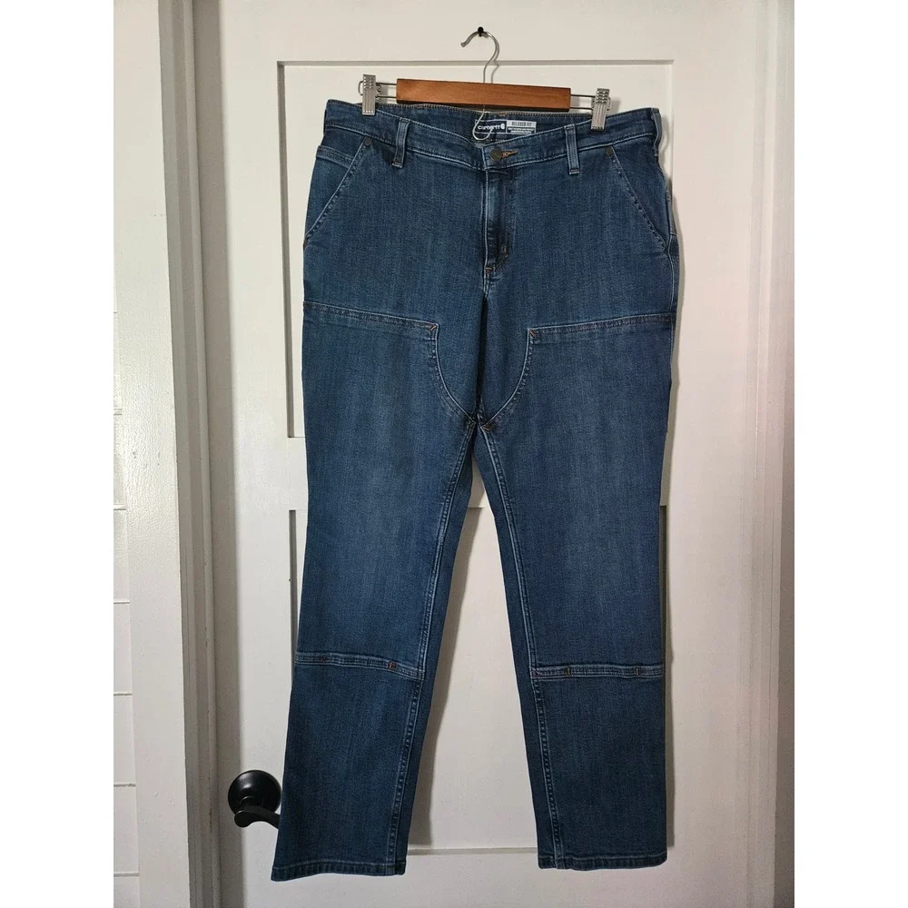 NWT Carhartt Rugged Flex Relaxed Fit Double-Front Work Jeans Size 14 Regular